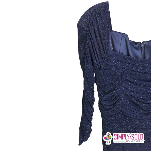 Laundry by Shelli Segal Women's Gown‎ Dress Jersey Sequin Maxi Evening 2 - Picture 5 of 16